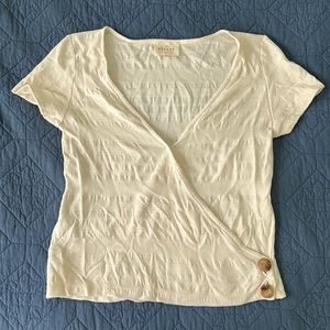 Sezane top, cream, size medium
